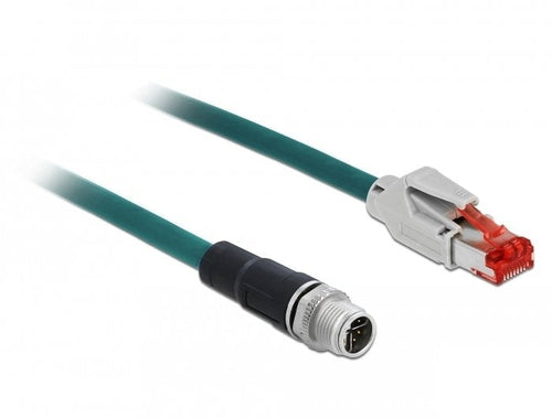 Delock Netzwerkcable M12 X-kodiert 8 Pin Zu RJ45 Plug Pvc 1M — image 1