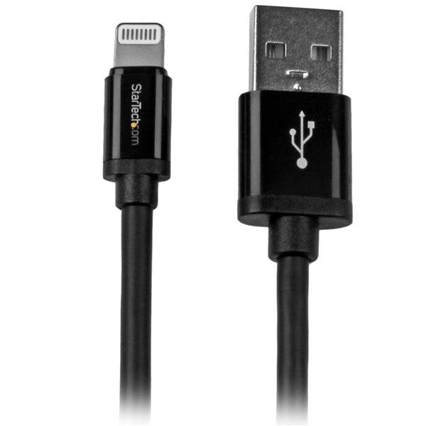 StarTech.com Cable 2M Lightning 8 Pin a USB a 2.0 Apple Ipod Iphone Ipad Black Cable Lightning Male a USB Male