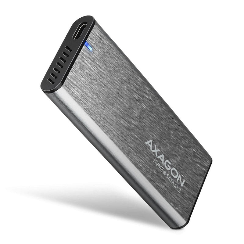 Axagon External Enclosure EEM2-SG2 SSD M.2 USB-C 3.2 Gen 2 - Silver