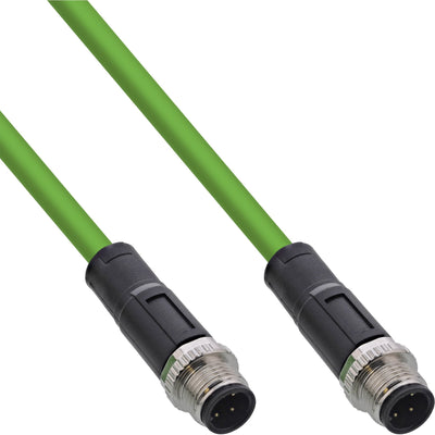 Inline® Industrial Network Cable M12 4-PIN D-coded Male/Male, Pur 3M — image 1