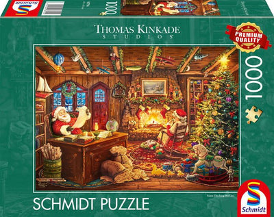 Schmidt Juegos Thomas Kinkade Studios: Santa Prüft Wunschliste 1000 Pieces 58794 — image 1