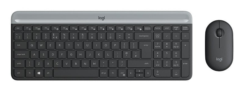 Logitech Teclado Belga + Ratón MK470 RF Inalámbrico Azerty Graphite 920-009194