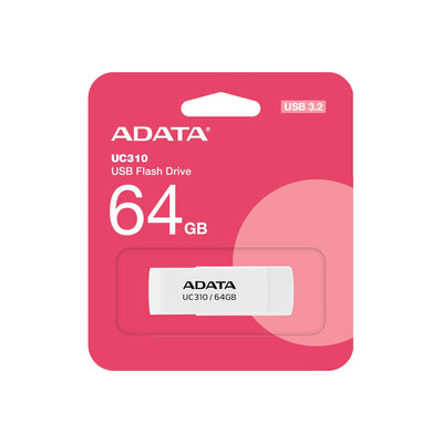 ADATA USB Flash Drive UC310 64GB, USB White USB-A 3.2 Gen 1 — image 1