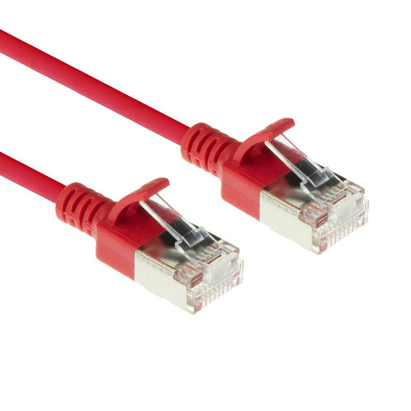 Red 5 Meter Lszh U FTP CAT.6A Datacenter Slimline Patch Cable Snagless With RJ45 Connectors