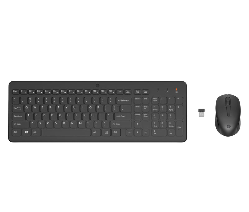 HP Combinación Keyboard And Mouse Inalámbricos 330, Set de escritorio Black Complete (100%), RF Wireless Black Mouse
