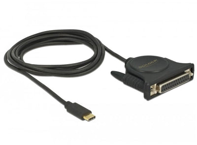 Delock Adapter USB Type-c™ 2.0 Male 1 X Paralelo DB25 Female — image 1