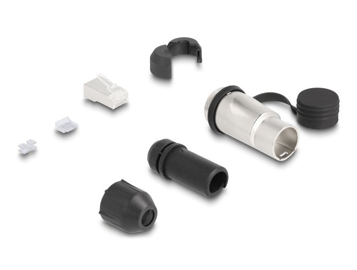 RJ45 Modularer Connector Male CAT.6A Zur Eigenmontage With Robusten Cable Connector Male Housing And Cover Pro