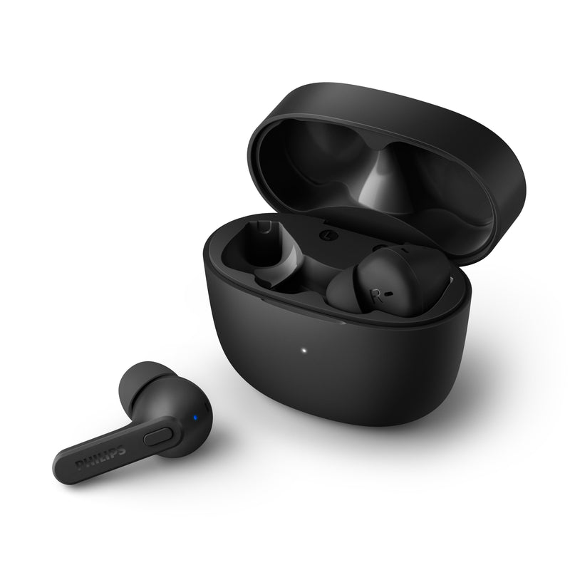 Philips Headphones Bluetooth TAT2206 With Case Charging Battery Life 6H Black