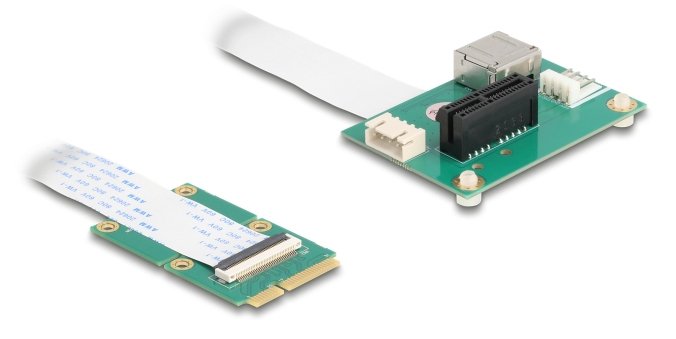 Convertidor Mini PCIE Connector Male a Pci Express X1 Slot With Flexiblem Cable And USB Port