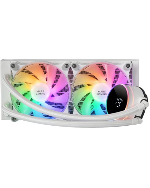 Mars Gaming Refrigeracion Liquida Frgb Ml-lcd 240 White Intel Lga 2066/ 2011/ 1700/ 1200/ 1156/ 1155/ 1151/ 11 — image 1