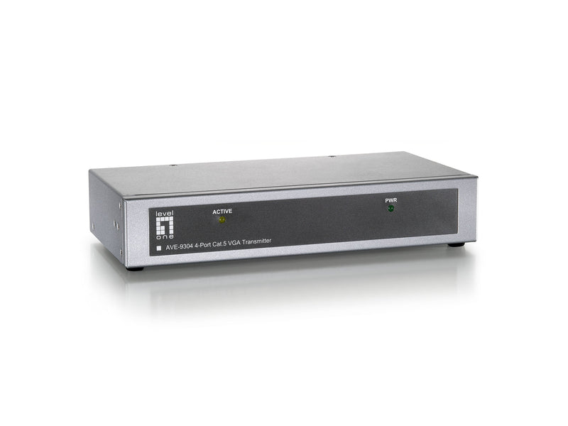 Levelone 4PORT Extender AVE-9304 CAT.5A/V Transmitter Longr