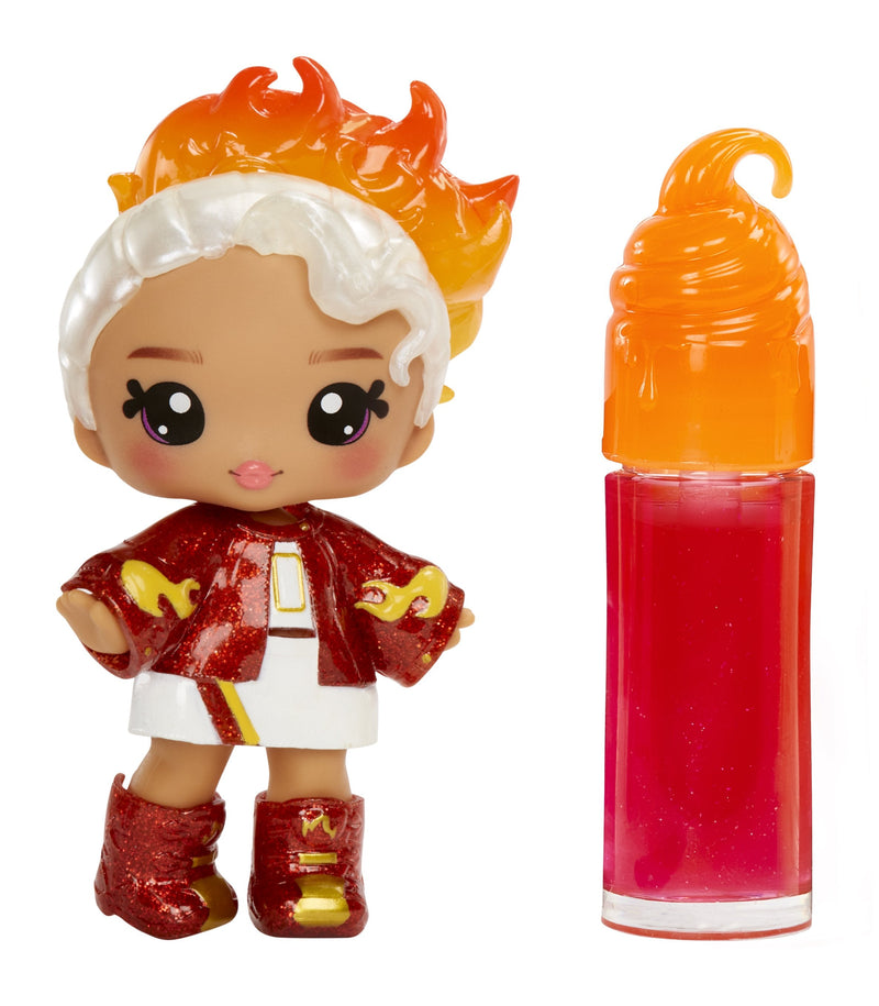 Mga Entertainment Muñeca Yummiland Lip Gloss Doll Serie 2 - Amber Cinnamon 525615-EUC