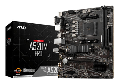 MSI Motherboard A520M Pro A520 DDR4 AM4 7D14-005R Retail — image 1