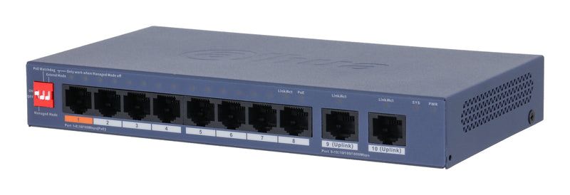 Switch Dahua DH-CS4010-8ET2GT-60 Switch Layer L2 8XRJ-45 Ports RJ-45 Ports Type Fast Ethernet (10/100) 2XGIGAB