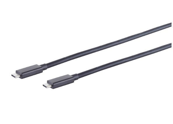 S-conn USB Cable Typ-c St Typ C St Black 1,0M USB Cable 1M USB4 Gen 3X2 USB C Black
