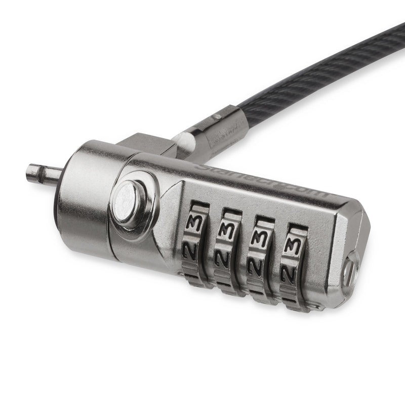 StarTech.com LTLOCK4D Cable Antirrobo Black Silver 2M