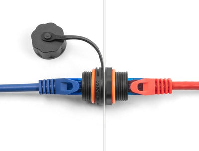 Delock 88145 Connector Cable RJ45 Female a RJ45 Female CAT.6A With Rosca M20 And Cover Protectora IP68 Resista — image 1