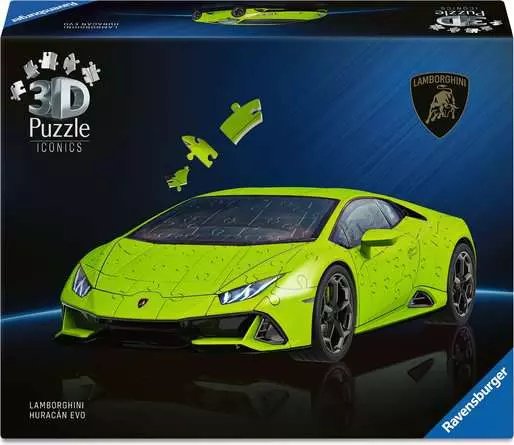 Puzzle 3D 158 Elementów Samochód Lamborghini Huracan Evo Green