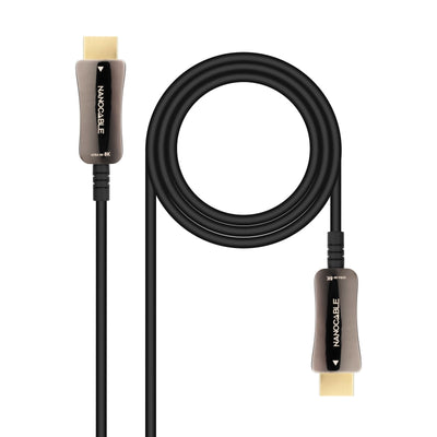 Nanocable HDMI Cable V2.1 Aoc Male a HDMI V2.1 Male 20M - 8K@60HZ 4K@120HZ 48Gbps - Black — image 1