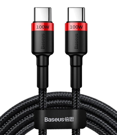 Baseus Cafule PD 2.0 100W Flash Charging Type-c To Type-c Cable [20V 5A]2M Network + Black — image 1