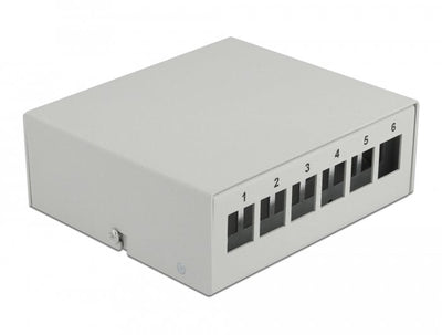 Delock Keystone Patchpanel 6 Port Grey — image 1