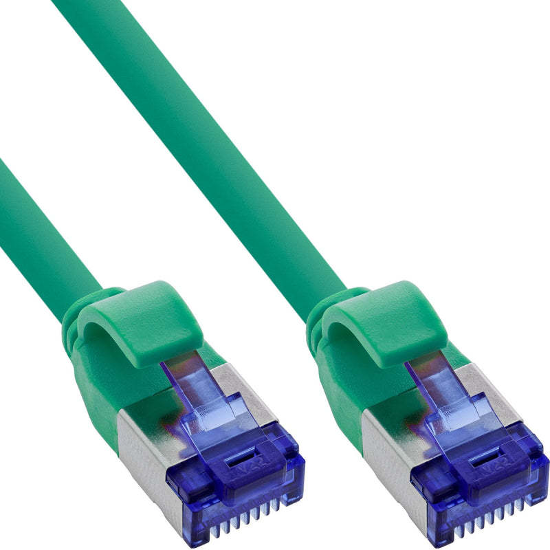 Inline® Network Cable Slim, CAT.6A, S/FTP, Tpe (lszh) Flexible, PoE, Green, 15M