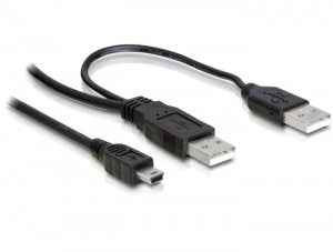 Delock Cable 2x USB 2.0-A Male Mini-usb — image 1
