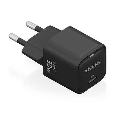Aisens Charger GaN 30W, 1x USB-C PD 3.0 QC4.0, Black — image 1