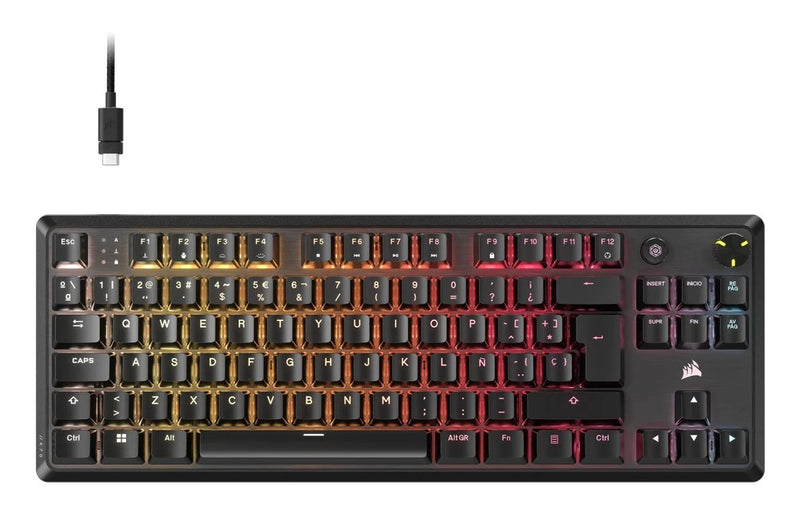 Corsair K70 Core Tkl Tenkeyless Mechanical Gaming Keyboard, Mlx Red Switch, Na Layout, Wired, Black