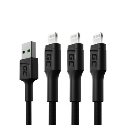 Green Cell 3X Cable Gc Ray USB - Lightning 200CM White LED Backlight — image 1