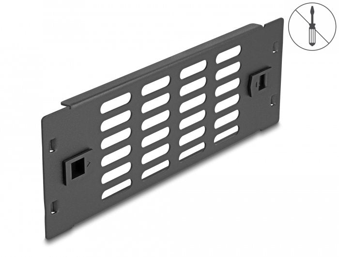 Delock 66986 Panel Gabinete Network With Ranuras Ventilación Without Tools 10? 2U Black