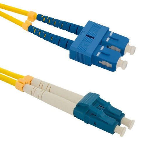 Qoltec 54031 Cable Fibre Optic 1M Sc/Upc Lc/Upc Yellow — image 1