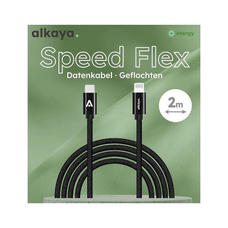 Alkaya Speed Flex USB Cable -c a Lightning 2M White