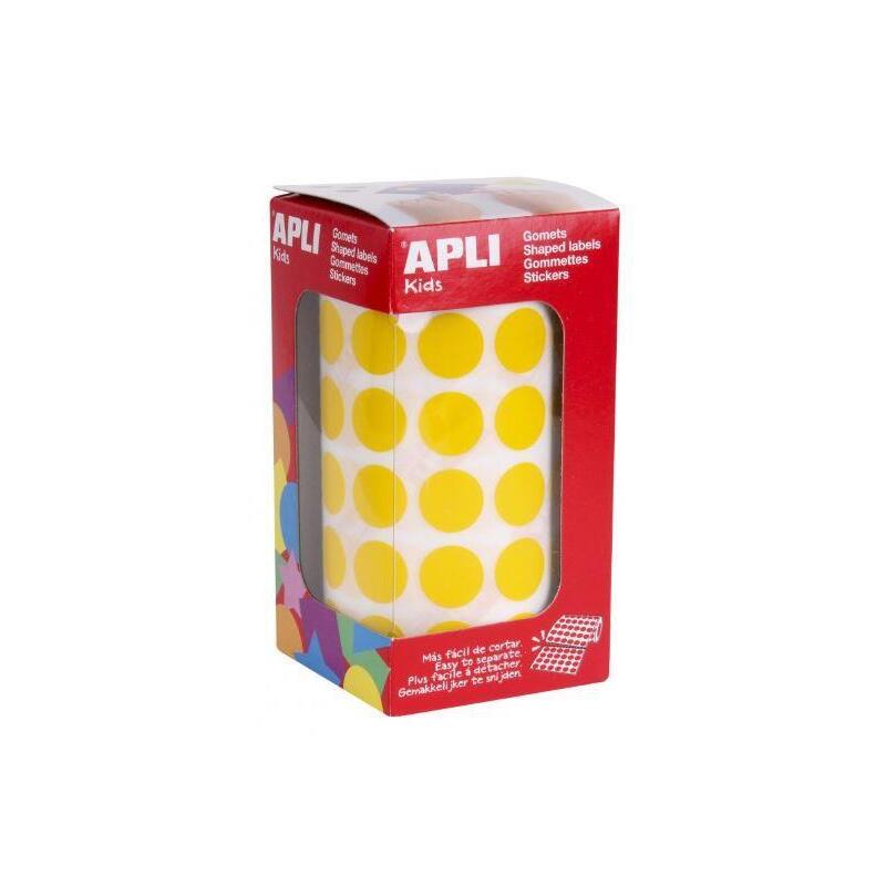 Apli Gomets Redondos 10,5MM Roll Yellow Roll 5192 Units