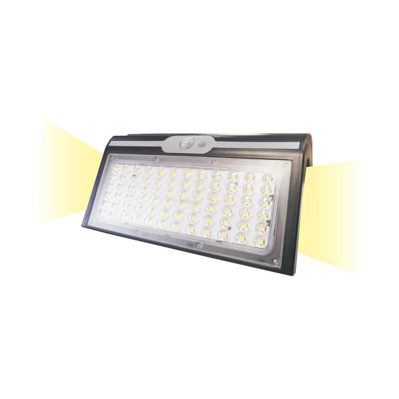 EDM Wall Light Solar 6W 430LM 6.500K With Sensor Colour Black