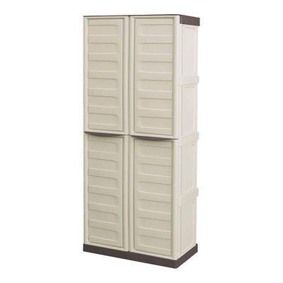 Cabinet Tall Line Spazio Polipropileno Beige And Brown 70 X 39 X 165CM — image 1