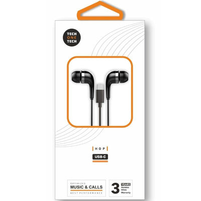 Tech One Tech Headphones Intrauditivos Eartech TEC1305 With Microphone USB Type-c Black — image 1
