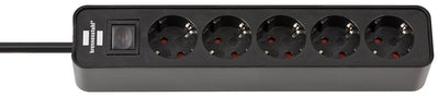 Brennenstuhl 1153250000 Base Múltiple 1,5M 5 Salidas AC Indoor Black — image 1