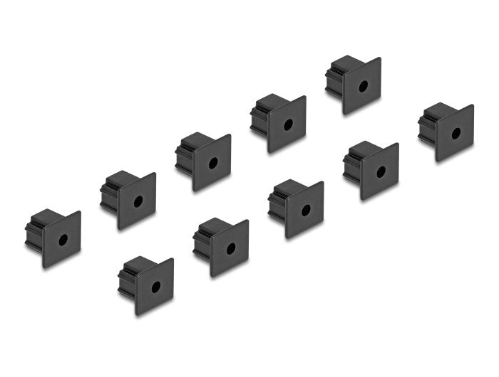 Delock Protection Contra Polvo RJ12 Female Sin Griff 10 Piezas Negro