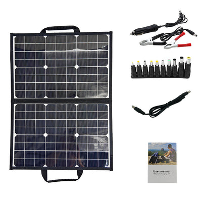 40w18v Solar Single Crystal Folding Bag Portable Green