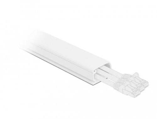 Delock Canaleta Cables With Cover Self-adhesive 83 X 54MM - Length 1M White — image 1