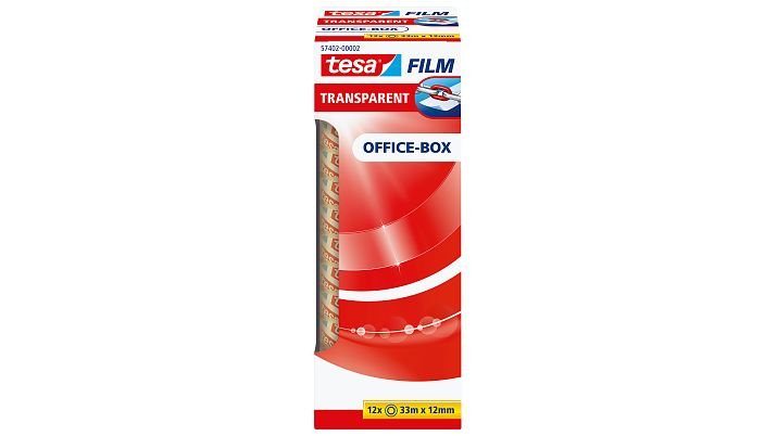 Tesafilm Office Box Roll 33M 12MM Transparent 12UD.
