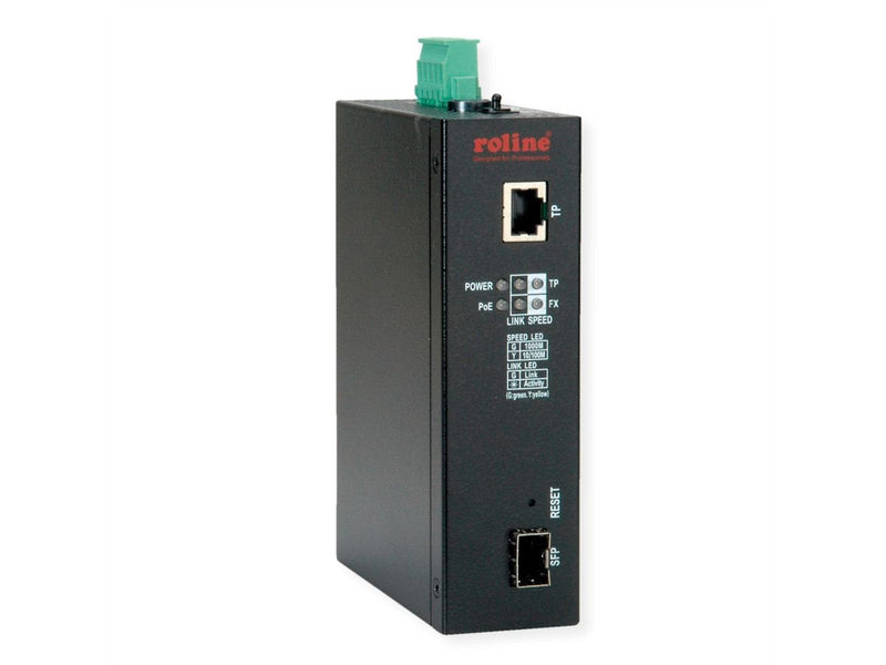 Industrial Convertidor Gigabit Ethernet - Dual Speed 100 1000 Fiber With PoE Función