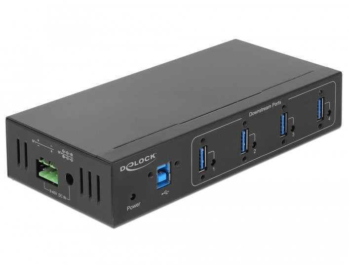 Delock 63309 Hub External Industrial 4 X USB 3.0 Typ-a, USB Hub Black