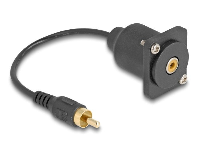 Delock D-typ Cable Cinch Male a Female Black 20CM