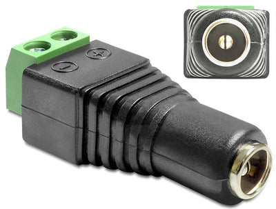 Delock Adapter Cc 5,5 X 2,5MM Female Terminals 2 Contactos 65485 — image 1