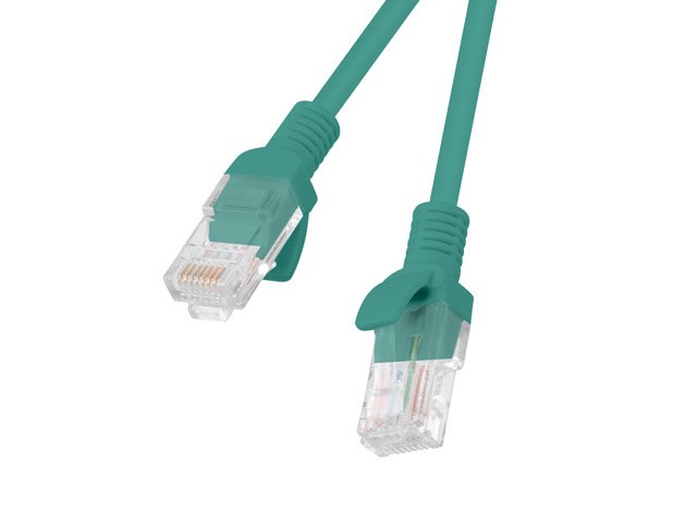 Lanberg Network Cable CAT.6 UTP 0.5M Green 10-PACK