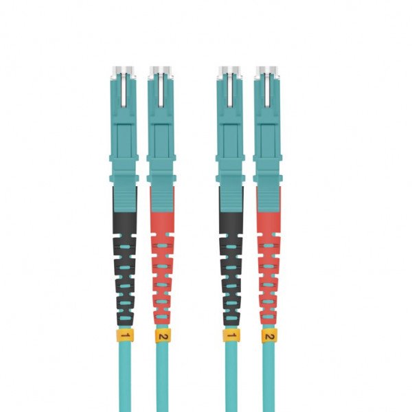 Helos Lwl Network Cable OM3 Duplex E2000® (LSH)-E2000® (lsh) 50/125?M Aqua 2M