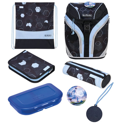 Herlitz Softlight Greenline Cyber Soccer Set Of Backpack School Child Poliéster Blue Oscuro — image 1