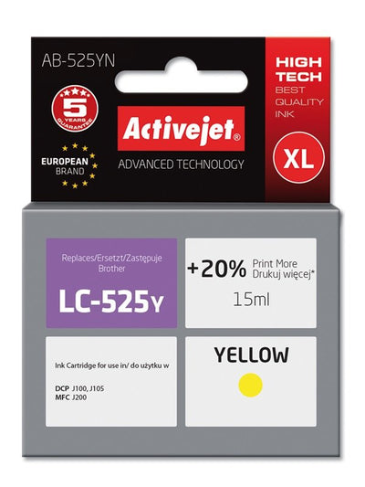 Activejet Ink AB-525YN (brother LC525Y - Reemplazo Supremo - 15ML - Yellow — image 1